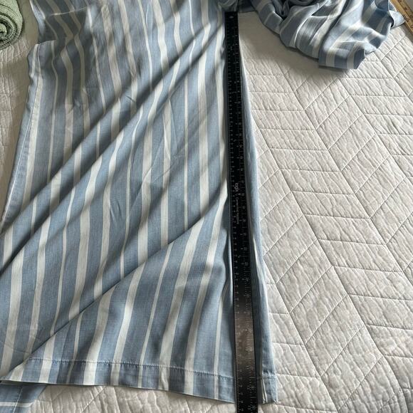 NWT Tractr Blue & White Striped Tencel Jumpsuit – Size 10 - Picture 11 of 11